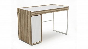 Стол однодверный Glass (Гласс), цвет Дуб+белый